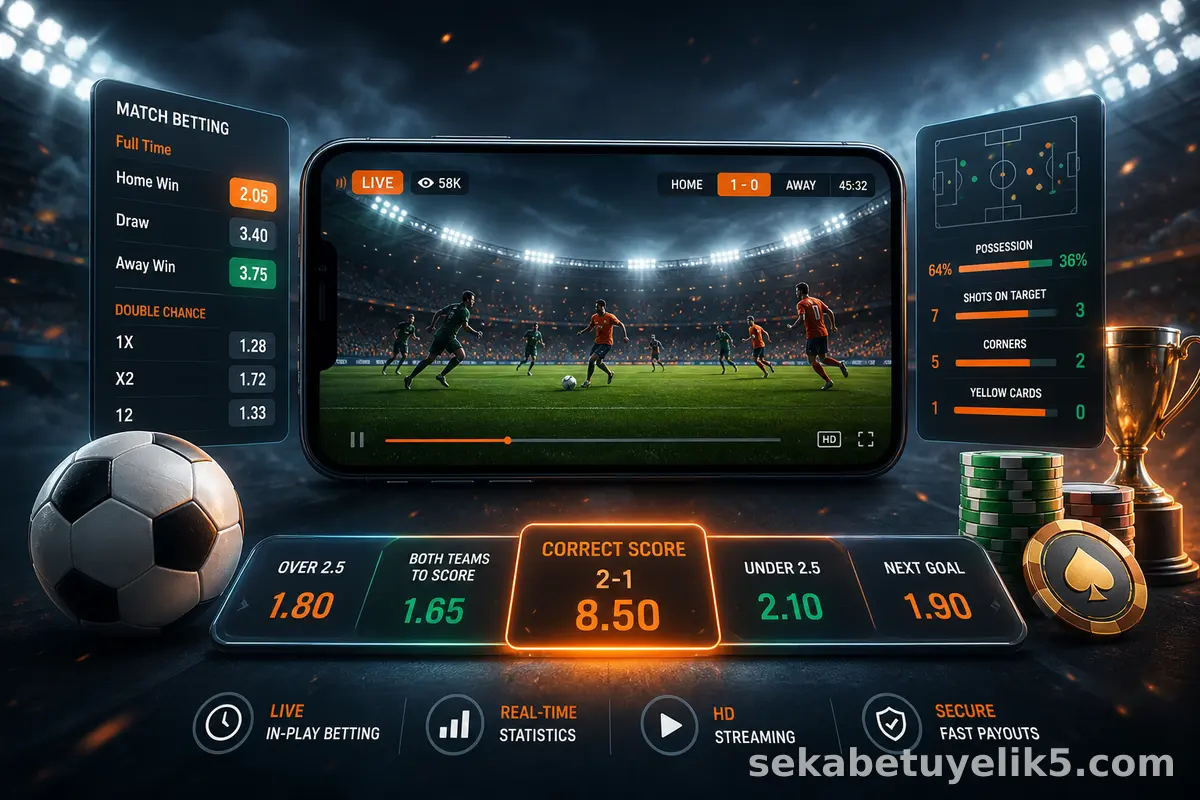 Sekabet canlı maç yayını ve oran paneli